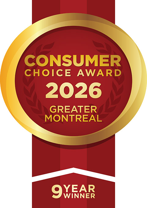 Consumer Choice Award 2026 - Greater Montreal / 9 Years Winner